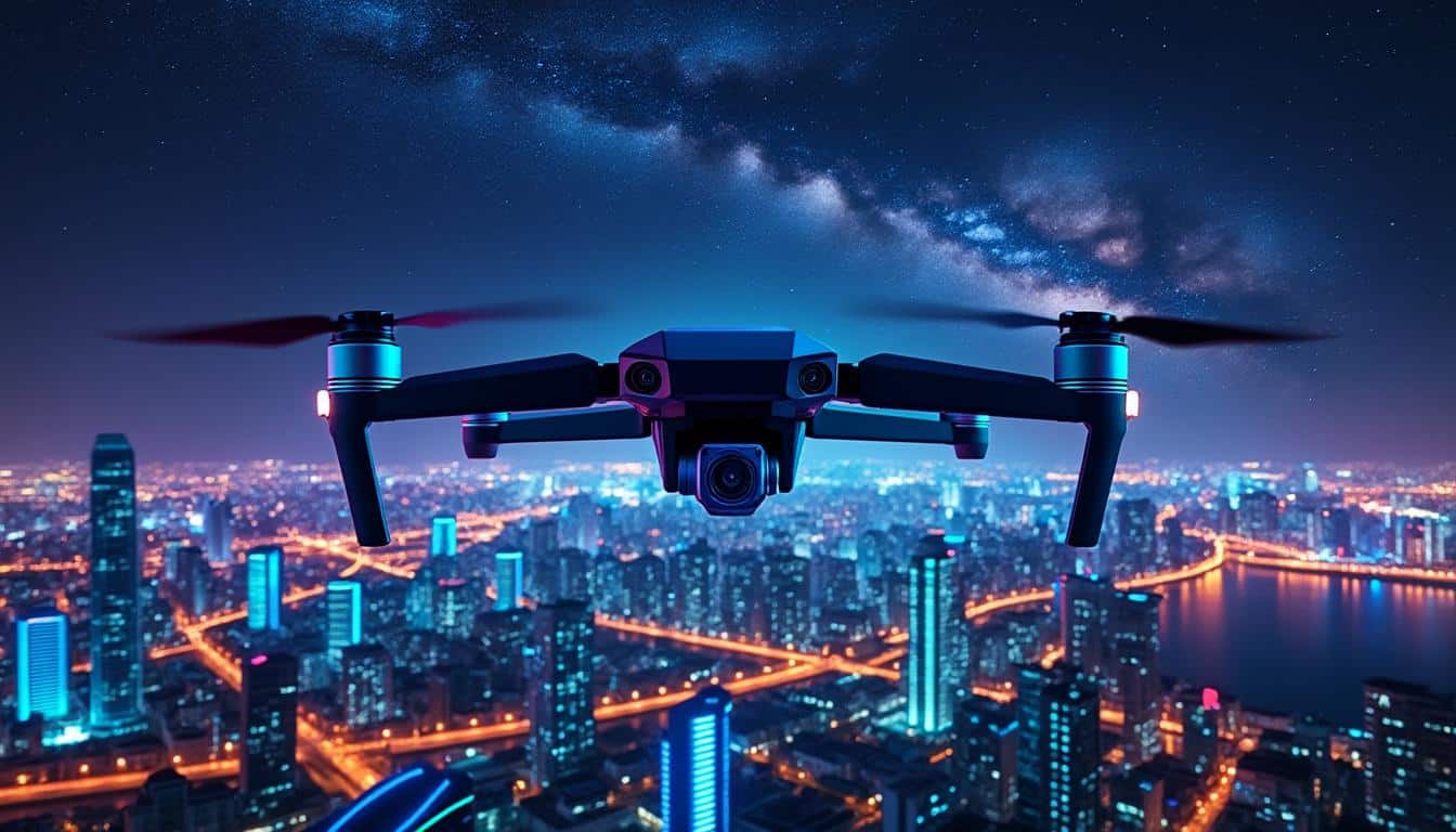 découvrez comment le capteur 1 pouce transforme la photographie aérienne nocturne en offrant une meilleure sensibilité à la lumière et des images d'une qualité exceptionnelle.