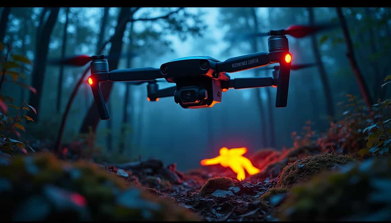 découvrez comment l'imagerie thermique par drone révolutionne et accélère les opérations de recherche de personnes disparues en offrant une détection rapide et précise, même dans des conditions difficiles.