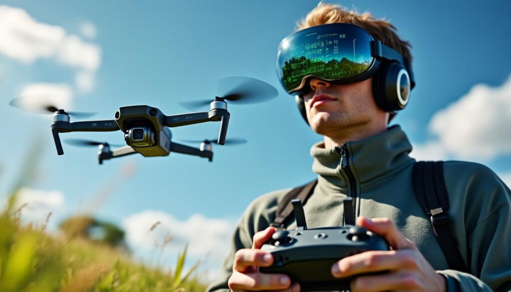 découvrez comment passer du vol à vue au pilotage immersif de drone fpv grâce à un casque dédié, pour une expérience de vol totalement immersive et maîtrisée.