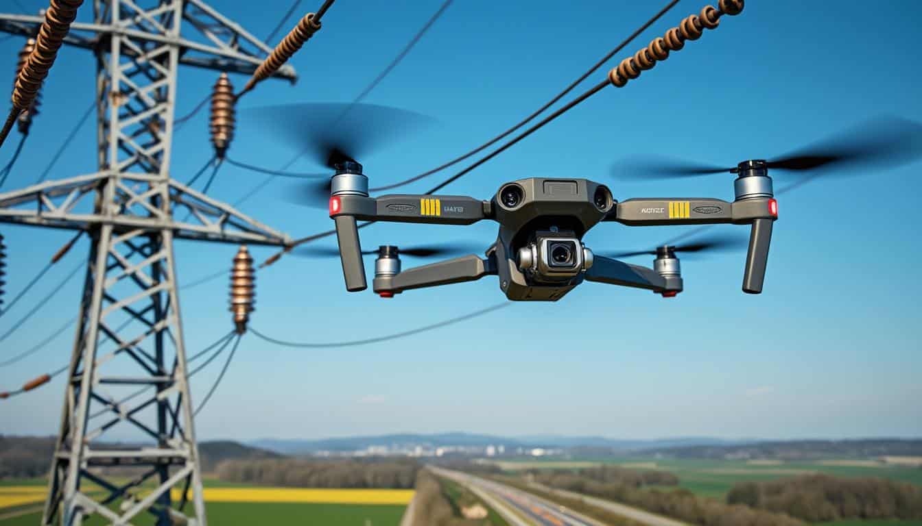 découvrez comment les drones d'inspection améliorent la sécurité des infrastructures en facilitant la maintenance efficace et précise des lignes électriques.