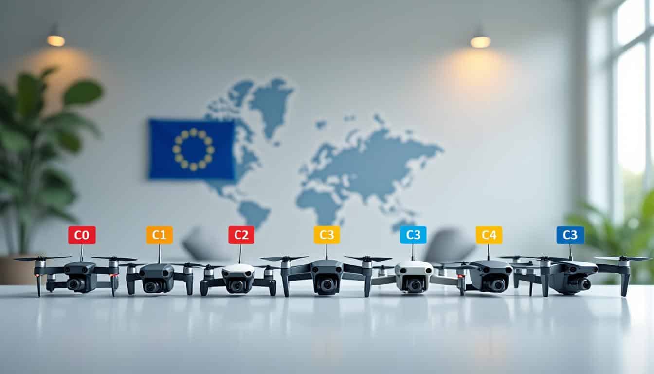 découvrez la classification ce des drones selon la nouvelle loi européenne et comprenez les marquages de c0 à c4 pour une utilisation conforme et sécurisée.